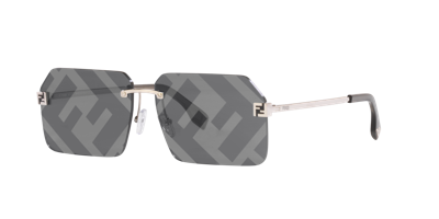 Shop Fendi Man Sunglass Fe40043u In Grey Mirror