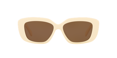 Celine Triomphe Rectangular-frame Acetate Sunglasses In Brown