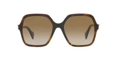 Shop Gucci Woman Sunglass Gg1072s In Brown