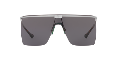 Gucci Grey Shield Unisex Sunglasses Gg1096s 001 99 In Silver