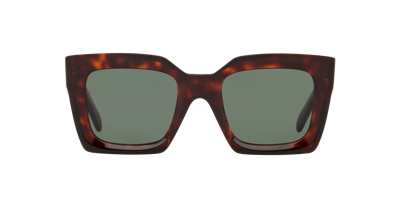 Celine Rectangle Acetate Sunglasses In Green