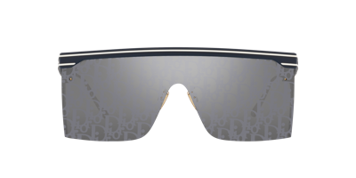 Dior Club M1u Square Sunglasses In Silver Oblique
