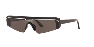 Balenciaga Ski Rectangular-frame Sunglasses In Grey