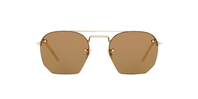 Saint Laurent "sl 422-001" Sunglasses In Brown