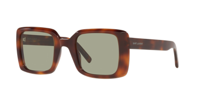 Saint Laurent Woman Sunglass Sl 497 In Green