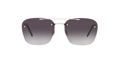 Saint Laurent Unisex Sunglass Sl 309 Rimless In Silver