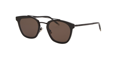 Shop Saint Laurent Unisex Sunglass Sl 28 Metal In Grey