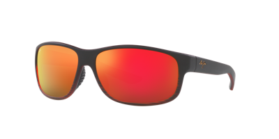 Shop Maui Jim Unisex Sunglass Kaiwi Channel In Red Mir Pol