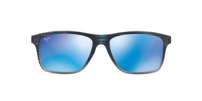 Maui Jim Onshore Polarized Rectangular Sunglasses, 58mm In Blue Mir Pol