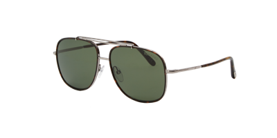 Tom Ford Benton 58mm Geometric Sunglasses In Green