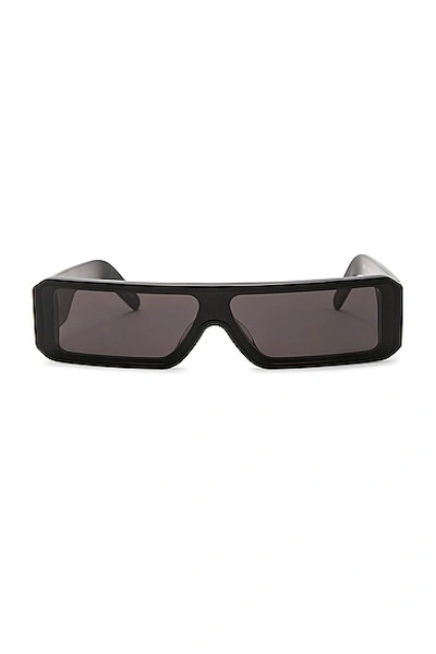 Shop Rick Owens Gethshades Sunglasses In Black & Black