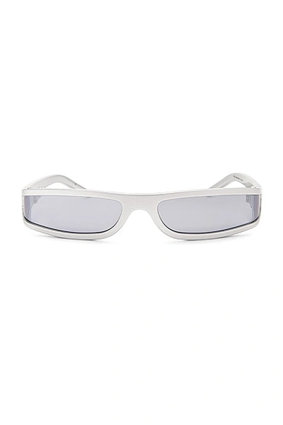Shop Rick Owens Fog Sunglasses In Silver & Silver