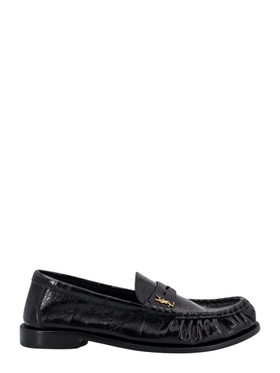 Shop Saint Laurent Eel Leather Loafer