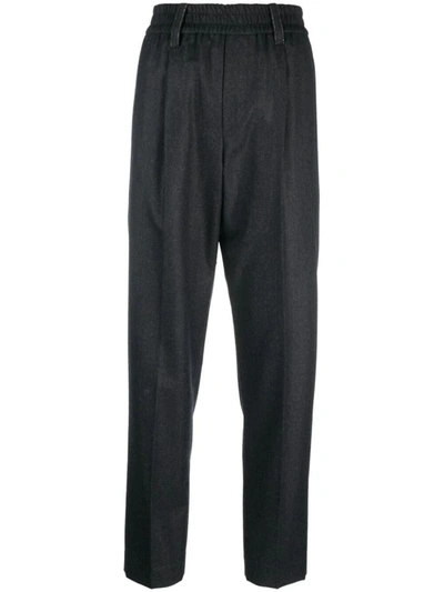 Shop Brunello Cucinelli Slim Cropped Pants Clothing In Grey