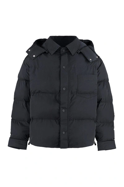 Shop Jacquemus Zip And Snap Button Fastening Down Jacket In Black
