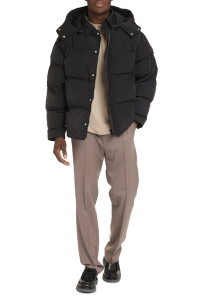 Shop Jacquemus Zip And Snap Button Fastening Down Jacket In Black