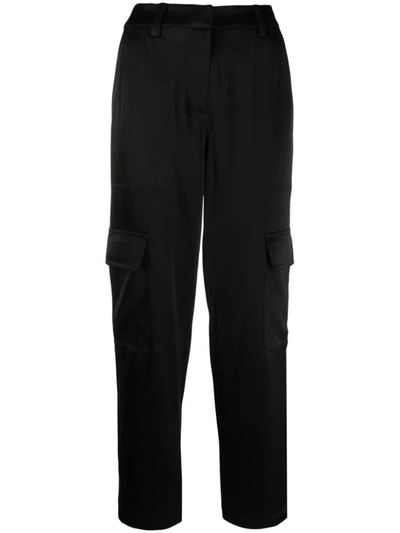 Shop Michael Kors Satin-finish Trousers In Black