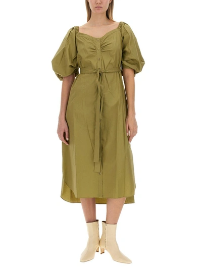 Shop Staud "reese" Dress In Brown