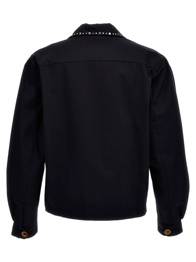 Wales Bonner Delaney Stud-embellished Jacket In Blue