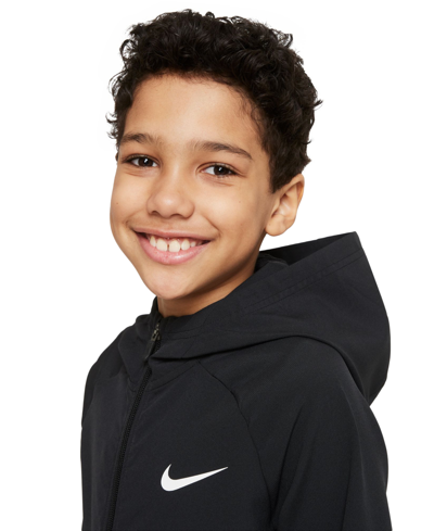 Shop Nike Big Boys Dri-fit Woven Training Jacket In Black