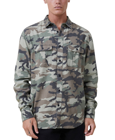 Shop Cotton On Men's Greenpoint Long Sleeve Shirt In Camo