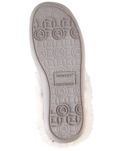 Shop Isotoner Signature Isotoner Women's Boxed Chenille Charlotte Hoodback Boxed Slippers In Blue Fog