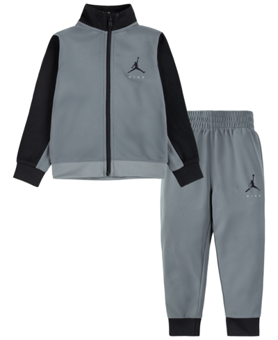 Shop Jordan Toddler Boys Jumpman By Nike Tricot Jacket And Pants, 2 Piece Set In Smoke Gray
