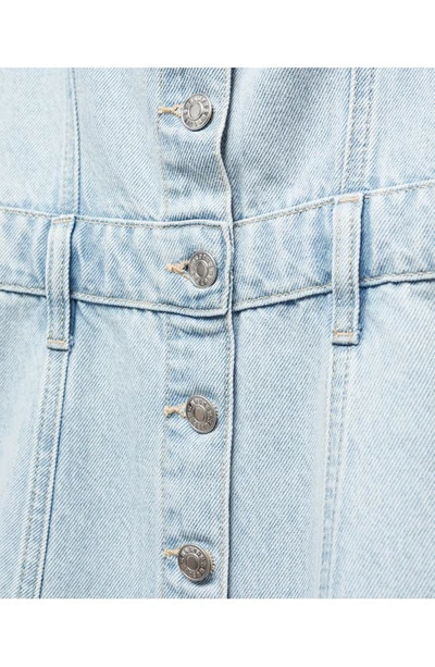 Mango Denim Minidress In Light Blue