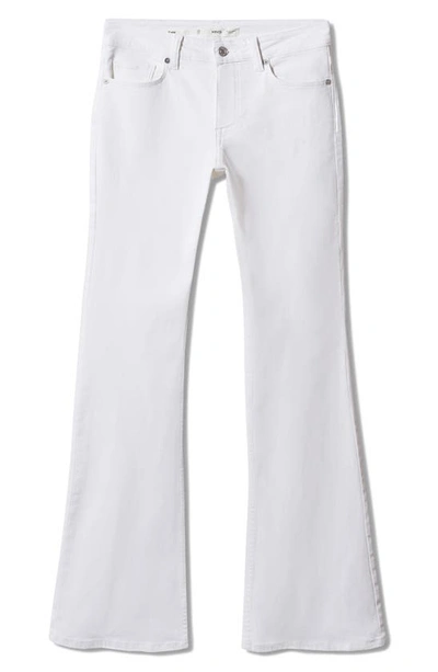 Shop Mango Flare Leg Jeans In White