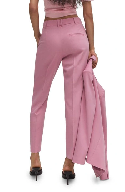 Shop Mango Straight Leg Suit Pants In Pink