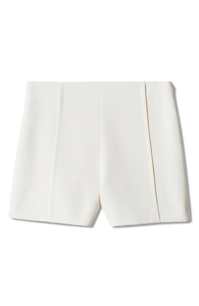 Shop Mango High Waist Shorts In Off White