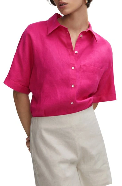Mango Shirt Fuchsia In Fuchsia