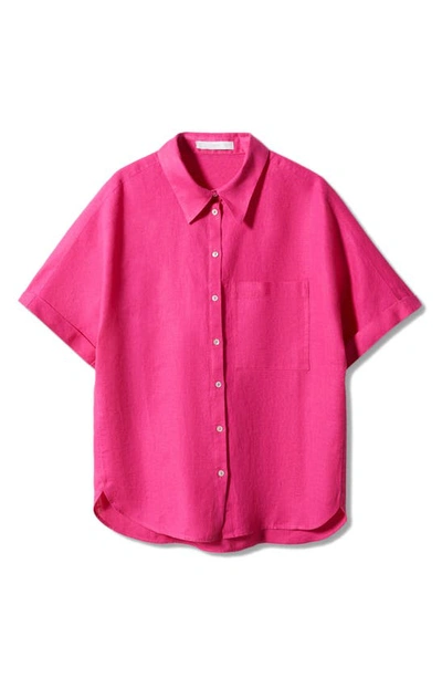 Mango Shirt Fuchsia In Fuchsia