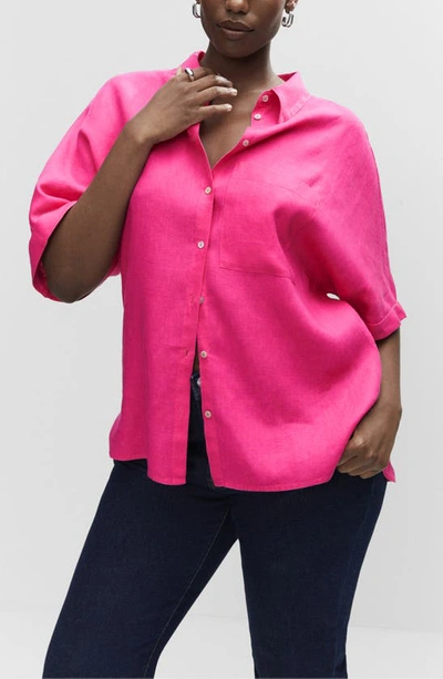 Mango Shirt Fuchsia In Fuchsia