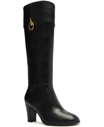 Shop Arezzo Women's Vivian Mid Block Heel Boots In Black