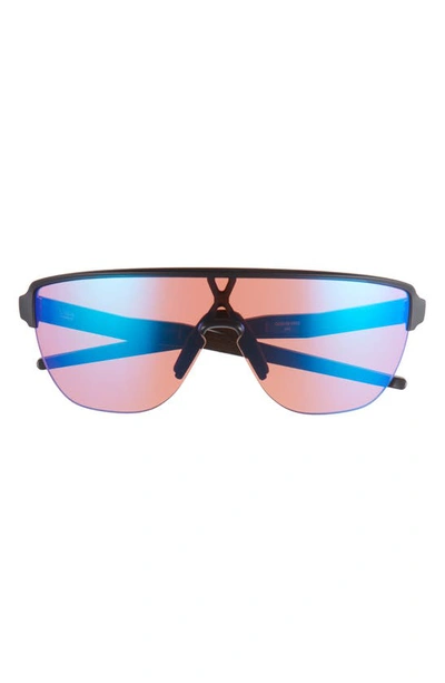 Oakley Corridor 42mm Semirimless Prizm™ Shield Sunglasses In Shiny Black