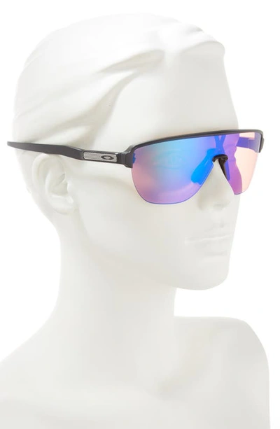 Oakley Corridor 42mm Semirimless Prizm™ Shield Sunglasses In Shiny Black