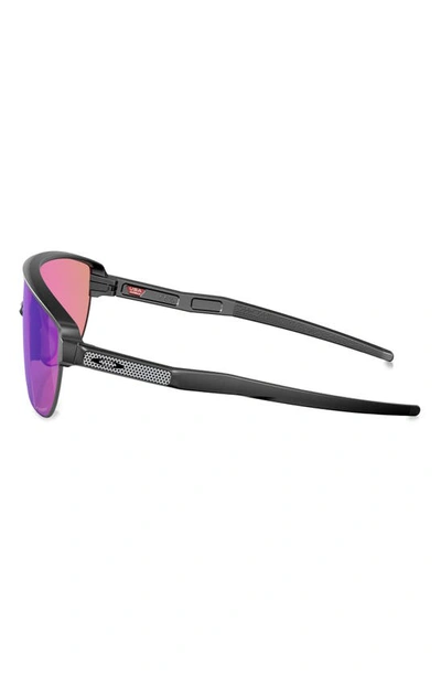 Oakley Corridor 42mm Semirimless Prizm™ Shield Sunglasses In Shiny Black