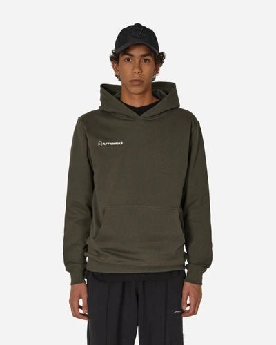 Affxwrks Logo Hooded Sweatshirt Washed In Black | ModeSens