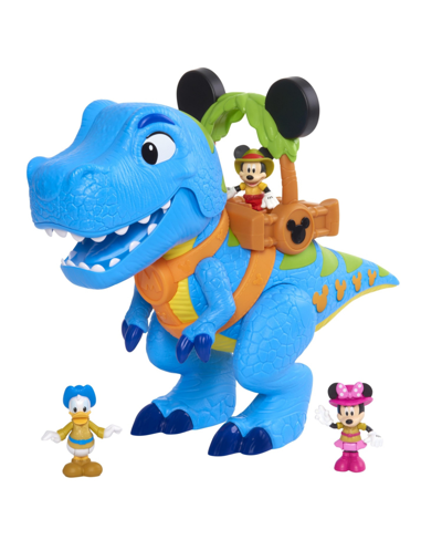 Shop Disney Junior Mickey Mouse Roarin Safari Dino, 4-piece Figures And Playset, Dinosaur In Multi