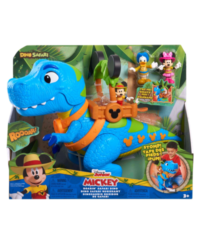 Shop Disney Junior Mickey Mouse Roarin Safari Dino, 4-piece Figures And Playset, Dinosaur In Multi