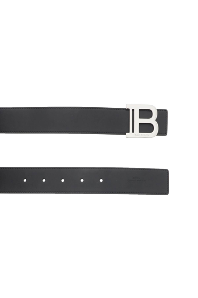 Shop Balmain Reversibile B-belt In Black,brown
