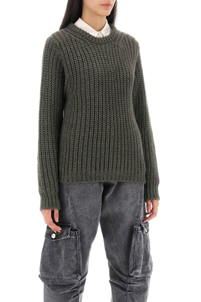 Shop Mvp Wardrobe Carducci Chunky Sweater In Khaki