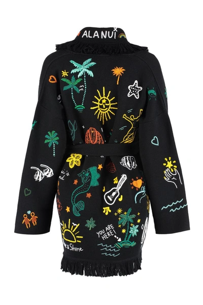 Shop Alanui The Sound Of The Ocean Cardigan In Black