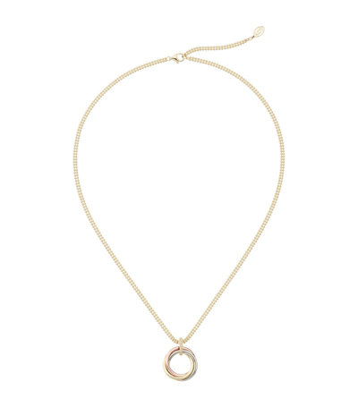 Shop Cartier White, Yellow, Rose Gold And Diamond Trinity Necklace In Multi