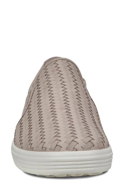 Shop Ecco Soft 7 Slip-on Sneaker In Metallic Pewter Leather