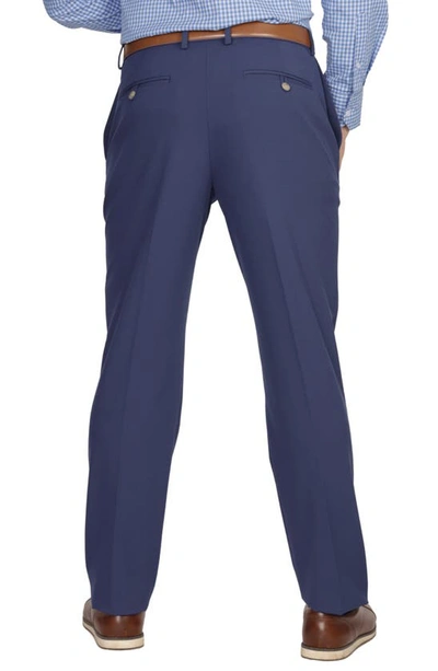 Shop Tailorbyrd Classic Fit Flat Front Dress Pants In Indigo Blue
