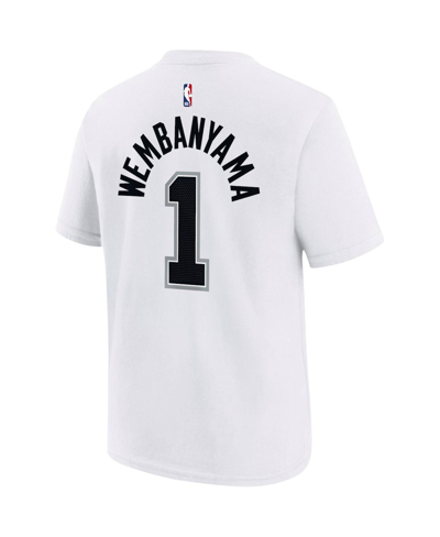 Nike Big Boys  Victor Wembanyama White San Antonio Spurs Name And Number Association T-shirt In White