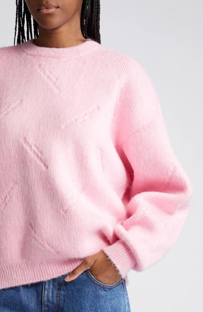Shop Alexander Wang Debossed Logo Wool In Prism Pink