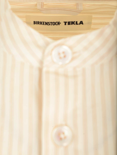 Shop Birkenstock Wheat Stripes Lounge Wear Shirt In White